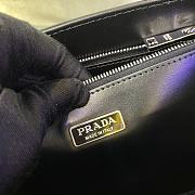 PRADA MEDIUM BRUSHED LEATHER TOTE BLACK 1BA330 SIZE 24 x 22 x 6 CM - 2