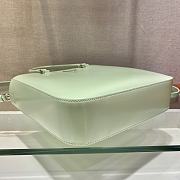 PRADA MEDIUM BRUSHED LEATHER TOTE AQUA 1BA330 SIZE 24 x 22 x 6 CM - 3