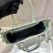 PRADA MEDIUM BRUSHED LEATHER TOTE AQUA 1BA330 SIZE 24 x 22 x 6 CM - 4