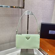 PRADA BRUSHED LEATHER MINI-BAG AQUA 1BC155 SIZE 20 x 12 x 5.5 CM - 1