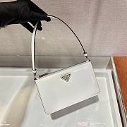 PRADA BRUSHED LEATHER MINI-BAG WHITE 1BC155 SIZE 20 x 12 x 5.5 CM - 3