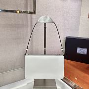 PRADA BRUSHED LEATHER MINI-BAG WHITE 1BC155 SIZE 20 x 12 x 5.5 CM - 5