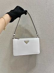 PRADA BRUSHED LEATHER MINI-BAG WHITE 1BC155 SIZE 20 x 12 x 5.5 CM - 6