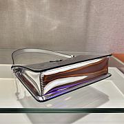 PRADA BRUSHED LEATHER MINI-BAG SILVER 1BC155 SIZE 20 x 12 x 5.5 CM - 5