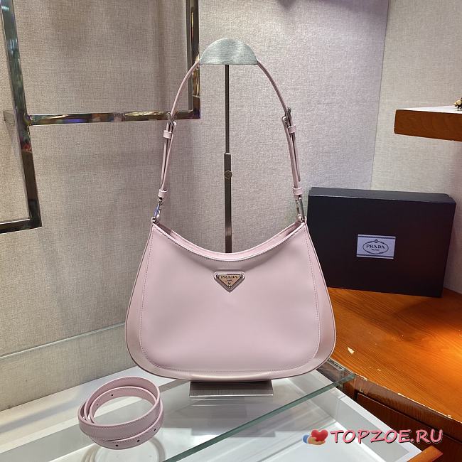 PRADA CLEO SHOULDER BAG ALABASTER PINK 1BC156 SIZE 30 x 18.5 x 4 CM - 1