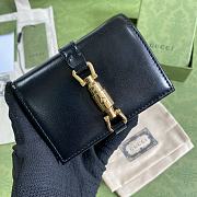 GUCCI JACKIE 1961 CARD CASE WALLET BLACK 645536 SIZE 11 × 8.5 x 3 CM - 1