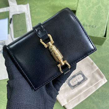 GUCCI JACKIE 1961 CARD CASE WALLET BLACK 645536 SIZE 11 × 8.5 x 3 CM