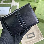 GUCCI JACKIE 1961 CARD CASE WALLET BLACK 645536 SIZE 11 × 8.5 x 3 CM - 3