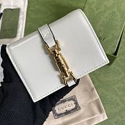 GUCCI JACKIE 1961 CARD CASE WALLET WHITE 645536 SIZE 11 × 8.5 x 3 CM - 1