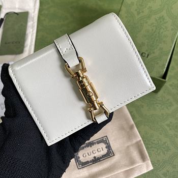 GUCCI JACKIE 1961 CARD CASE WALLET WHITE 645536 SIZE 11 × 8.5 x 3 CM