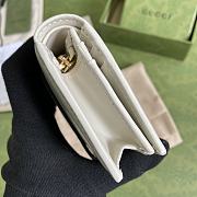 GUCCI JACKIE 1961 CARD CASE WALLET WHITE 645536 SIZE 11 × 8.5 x 3 CM - 2