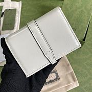 GUCCI JACKIE 1961 CARD CASE WALLET WHITE 645536 SIZE 11 × 8.5 x 3 CM - 4