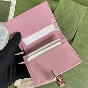 GUCCI JACKIE 1961 CARD CASE WALLET PINK 645536 SIZE 11 × 8.5 x 3 CM - 6