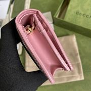 GUCCI JACKIE 1961 CARD CASE WALLET PINK 645536 SIZE 11 × 8.5 x 3 CM - 5