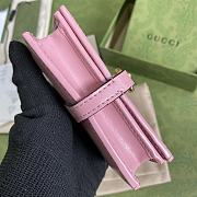 GUCCI JACKIE 1961 CARD CASE WALLET PINK 645536 SIZE 11 × 8.5 x 3 CM - 4