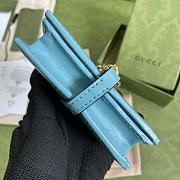 GUCCI JACKIE 1961 CARD CASE WALLET BLUE 645536 SIZE 11 × 8.5 x 3 CM - 6
