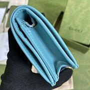 GUCCI JACKIE 1961 CARD CASE WALLET BLUE 645536 SIZE 11 × 8.5 x 3 CM - 4