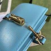 GUCCI JACKIE 1961 CARD CASE WALLET BLUE 645536 SIZE 11 × 8.5 x 3 CM - 3