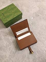 GUCCI JACKIE 1961 CARD CASE WALLET GG JACQUARD DENIM 645536 SIZE 11 × 8.5 x 3 CM - 2