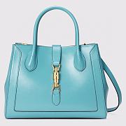 GUCCI JACKIE 1961 MEDIUM TOTE BAG BLUE 649016 SIZE 30 x 24 x 12 CM - 1