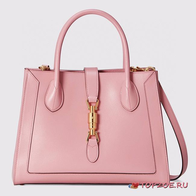 GUCCI JACKIE 1961 MEDIUM TOTE BAG PINK 649016 SIZE 30 x 24 x 12 CM - 1