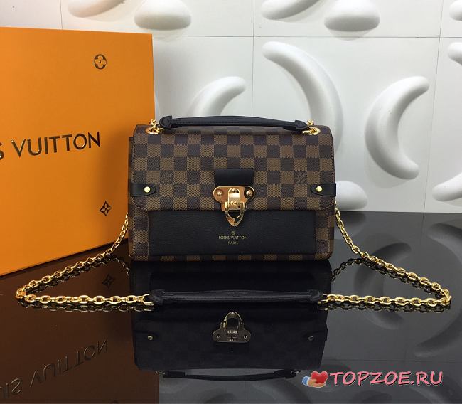LV VAVIN PM BLACK N40108 SIZE 25 x 18 x 10 CM - 1