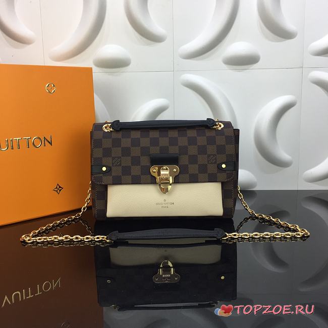 LV VAVIN PM CREAM N40113 SIZE 25 x 18 x 10 CM - 1