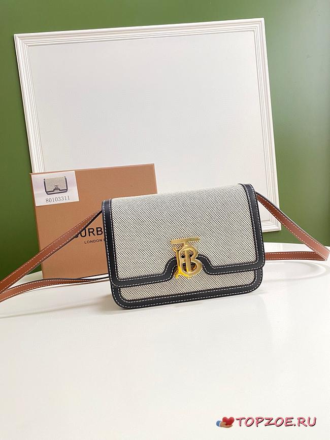 BURBERRY SMALL TWO-TONE TB BAG 80306661 SIZE 21 x 6 x 16 CM - 1