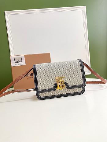 BURBERRY SMALL TWO-TONE TB BAG 80306661 SIZE 21 x 6 x 16 CM