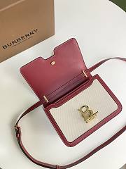 BURBERRY SMALL TWO-TONE TB BAG NATURAL/RED 80393651 SIZE 21 x 6 x 16 CM - 4