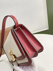 BURBERRY SMALL TWO-TONE TB BAG NATURAL/RED 80393651 SIZE 21 x 6 x 16 CM - 6