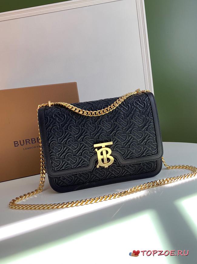 BURBERRY MEDIUM QUILTED TB BAG 80149311 SIZE 25.5 x 6.5 x 18.5 CM - 1