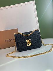 BURBERRY SMALL QUILTED TB BAG BLACK 80149221 SIZE 21 x 6 x 16 CM - 1