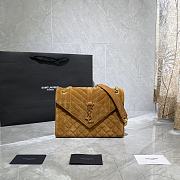 YSL ENVELOPE MEDIUM BAG HONEY VELVET 487206 SIZE 24 × 17.5 × 6 CM  - 1