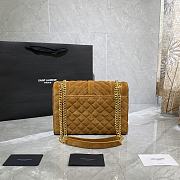 YSL ENVELOPE MEDIUM BAG HONEY VELVET 487206 SIZE 24 × 17.5 × 6 CM  - 6
