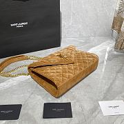 YSL ENVELOPE MEDIUM BAG HONEY VELVET 487206 SIZE 24 × 17.5 × 6 CM  - 4