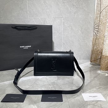 YSL BOOK BAG SMOOTH LEATHER BLACK 532756 SIZE 24 × 14 × 8 CM