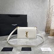 YSL BOOK BAG SMOOTH LEATHER WHITE 532756 SIZE 24 × 14 × 8 CM - 1