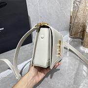 YSL BOOK BAG SMOOTH LEATHER WHITE 532756 SIZE 24 × 14 × 8 CM - 3