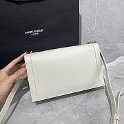 YSL BOOK BAG SMOOTH LEATHER WHITE 532756 SIZE 24 × 14 × 8 CM - 2