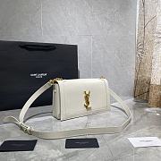 YSL BOOK BAG SMOOTH LEATHER WHITE 532756 SIZE 24 × 14 × 8 CM - 5