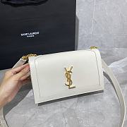 YSL BOOK BAG SMOOTH LEATHER WHITE 532756 SIZE 24 × 14 × 8 CM - 6