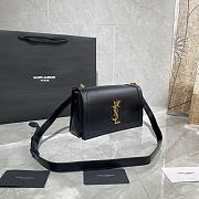 YSL BOOK BAG SMOOTH LEATHER BLACK & GOLD HARDWARE 532756 SIZE 24 × 14 × 8 CM - 3