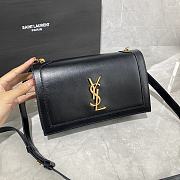 YSL BOOK BAG SMOOTH LEATHER BLACK & GOLD HARDWARE 532756 SIZE 24 × 14 × 8 CM - 2