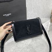 YSL BOOK BAG SMOOTH LEATHER AND VELVET BLACK 532756 SIZE 24 × 14 × 8 CM - 5