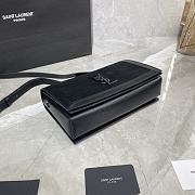 YSL BOOK BAG SMOOTH LEATHER AND VELVET BLACK 532756 SIZE 24 × 14 × 8 CM - 4