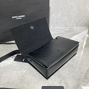 YSL BOOK BAG SMOOTH LEATHER AND VELVET BLACK 532756 SIZE 24 × 14 × 8 CM - 2