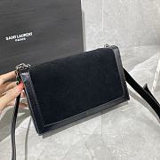 YSL BOOK BAG SMOOTH LEATHER AND VELVET BLACK 532756 SIZE 24 × 14 × 8 CM - 3