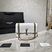 YSL JAMIE MEDIUM CARRÉ RIVE GAUCHE WHITE 634820 SIZE 24×15.5×6.5 - 1