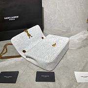 YSL JAMIE MEDIUM CARRÉ RIVE GAUCHE WHITE 634820 SIZE 24×15.5×6.5 - 5